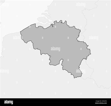 Map of Belgium and nearby countries, Belgium is highlighted in gray Stock Vector Image & Art - Alamy