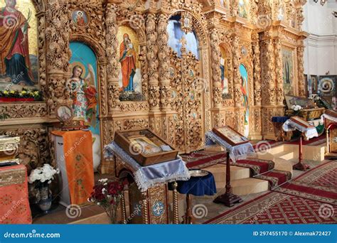 Wooden Iconostasis in the Catherine Church in the City of Chernihiv ...