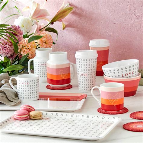 Buy Love Forever Set of 2 Bone China Printed Mason Mugs - 550ml from ...