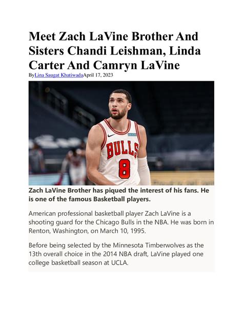 Zach Lavine Cheryl Johnson Lavine