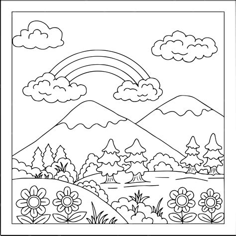 Mountain Coloring Pages