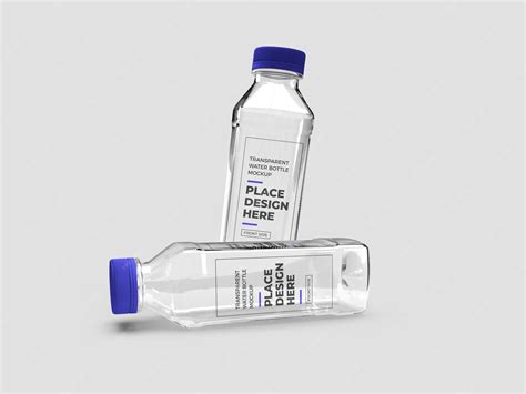 Premium PSD | Realistic Transparent Plastic Bottle Mockup