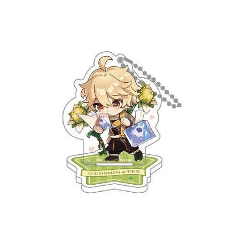 Genshin Impact Акрилен Ключодържател - Traveler Aether