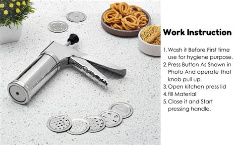 Buy Becharaji - Stainless Steel Kitchen Press 15 Different Disc Grater ...