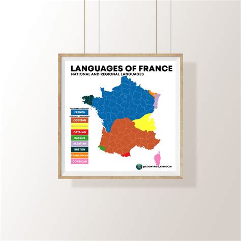 Languages of France Map | Etsy