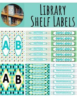 Library Shelf Labels by Library Hijinks | Teachers Pay Teachers
