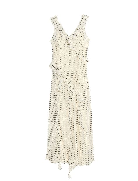 Buy Polka Dot V-Neck Ruffle Midaxi Column Dress at Marks & Spencer