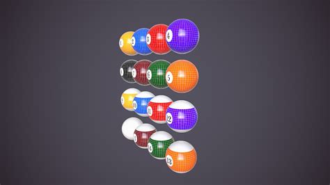 3D Billiard Balls Model - TurboSquid 1970772