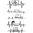 Voorkoms Mom Dad and Family Temporary Tattoo Waterproof For Girls Men ...