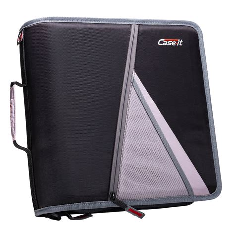 Case it, King Sized Zip Tab, 4" Folder, Black, D-186-BK - Walmart.com