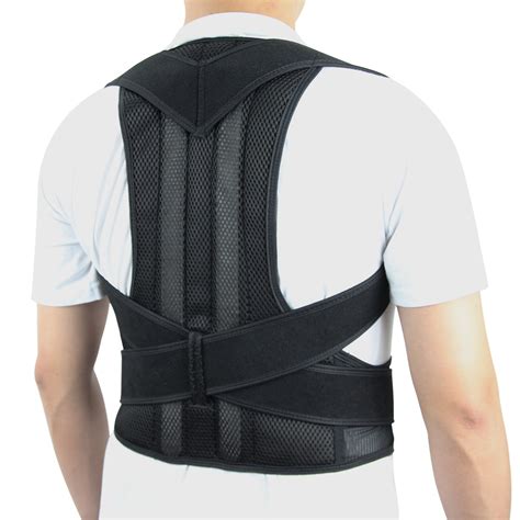 APTOCO Adjustable Posture Corrector Back Support Shoulder Lumbar Brace ...