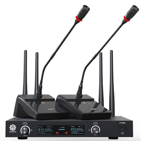 Digimore D-610 UHF Dual Wireless Gooseneck Mic , 18" Podium Mic for Me ...