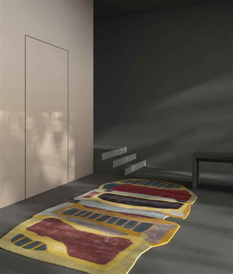 Red and Orange Abstract Rug - 5x9 Feet Wool Viscose Living Room Carpet ...