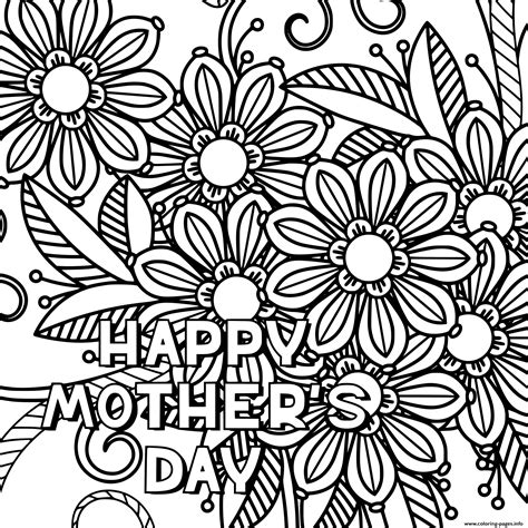 25 happy mother's day coloring page
