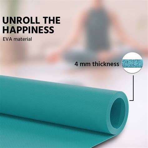 Lifelong Yoga mat for Women & Men EVA Material 4mm Sea Blue Anti Slip ...