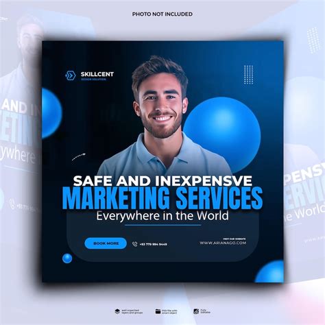 Social media marketing post design template psd file | Premium PSD