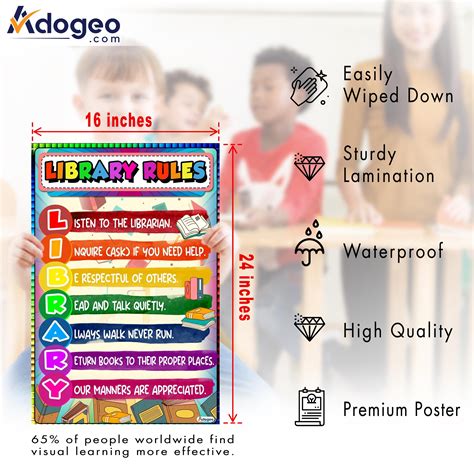 Library Rules Poster 的图像结果