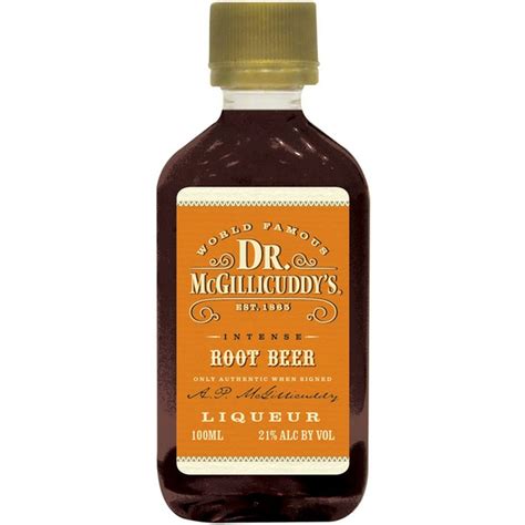 Dr McGillicuddy's Root Beer Liqueur, 21.000% Alcohol (100 ml) Delivery ...