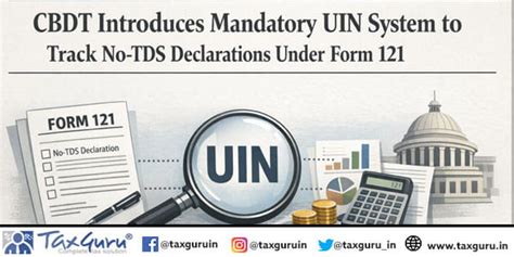 CBDT Introduces Mandatory UIN System to Track No-TDS Declarations Under ...
