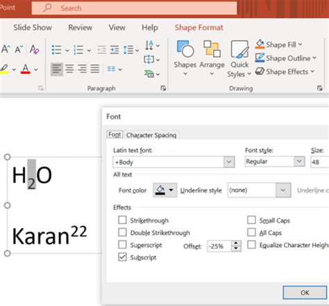 Image result for Superscript Microsoft PowerPoint