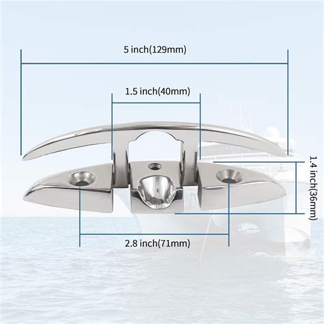 MEMUME Folding Boat Cleats 5 inch 6 inch 316 Stainless India | Ubuy
