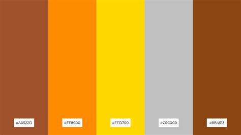 The Best 15 Brown Yellow Orange Color Palette Combinations