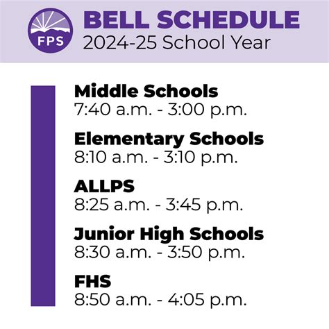 New Bell Schedule for 2024-25 School Year | Woodland Junior High