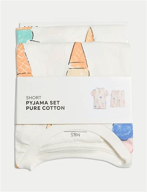 Buy Pure Cotton Ice Cream Print Pyjamas (1-16 Yrs) at Marks & Spencer
