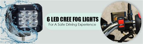 Allextreme 18 Watt 6 LED CREE Fog Light Drl Lamp with On Off Button ...
