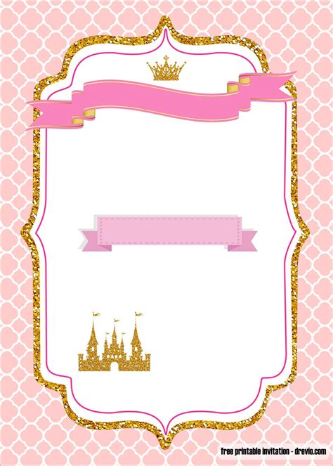 FREE Printable Royal Princess Party Invitation Templates - Worksheets ...