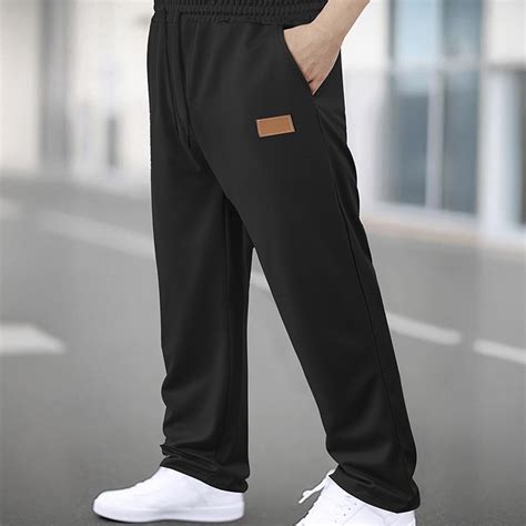 Navy Blue Jeans Men Wide Leg Cargo Pants Men Sweats Baggy Men's Baggy ...