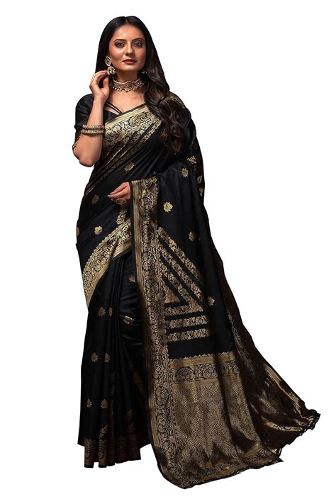 Lilots Women's Designer Banarasi Silk Jacquard Fancy Saree With Blouse ...