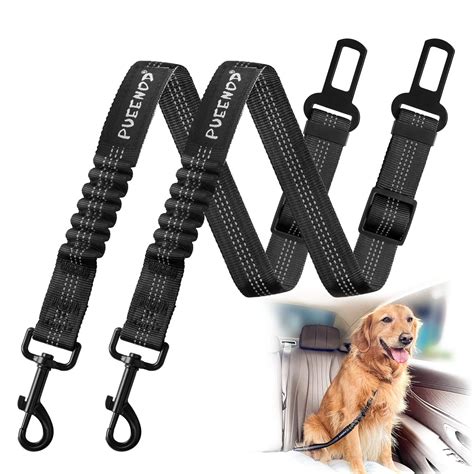 Amazon.com : 2 Pack Dog Seat Belt Adjustable Dog Car Seatbelts for ...