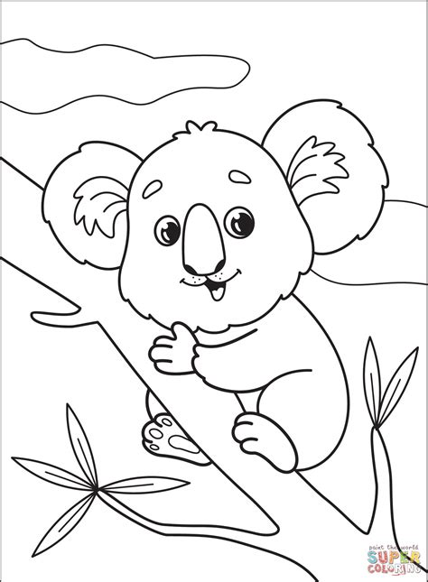 Koala coloring page | Free Printable Coloring Pages