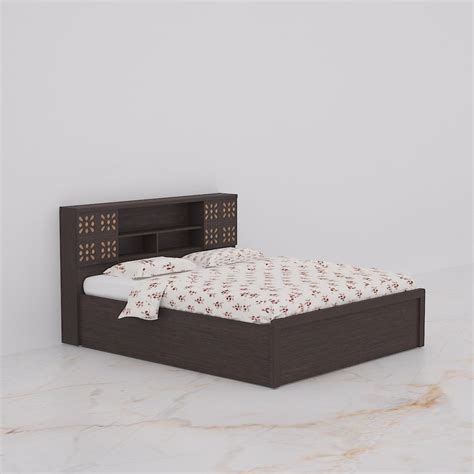 ESTRE Primrose Queen Size Bed In Wenge Colour – Estre India