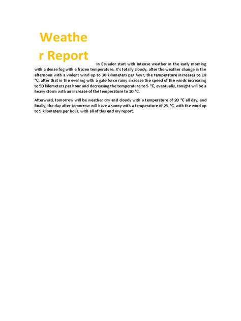 Weather Report Introduction 的图像结果