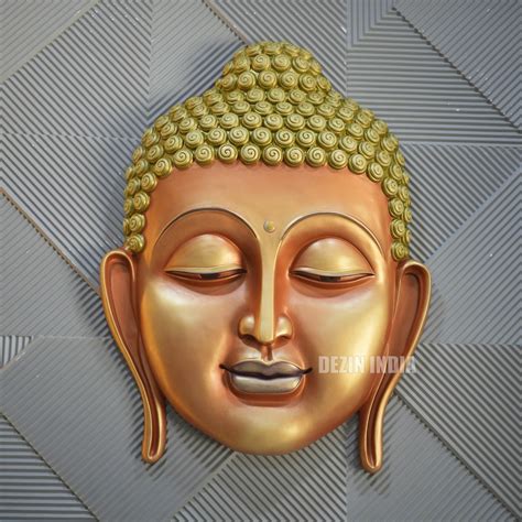 Lord Buddha Face Wall Mural - 3.5x2.5ft | Peace & Serenity | Dezin Ind ...