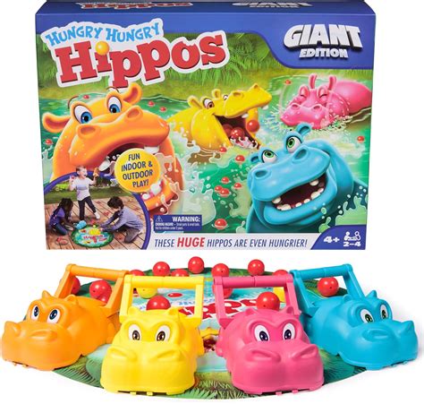 Amazon.com: Spin Master Games, Hungry Hungry Hippos Giant Edition ...