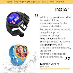 WatchOut Wearables Next-Gen Kids Smartwatch with 4G Video Call, Music ...