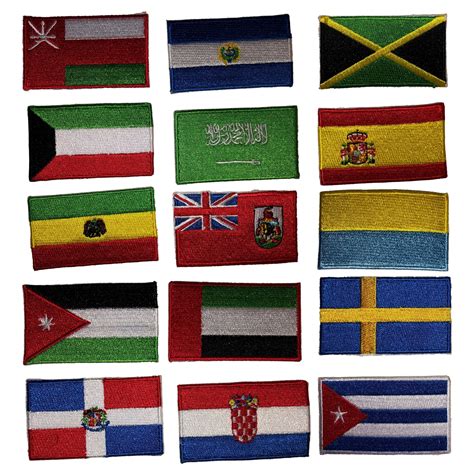 Flag Patches, Flag, Flag Embroidery, Flag Iron on Patch, Country Flag Patch, North America, Asia ...