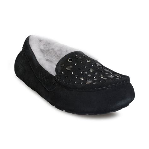 UGG Ansley Studded Bling Black Slippers - Women's - MyCozyBoots