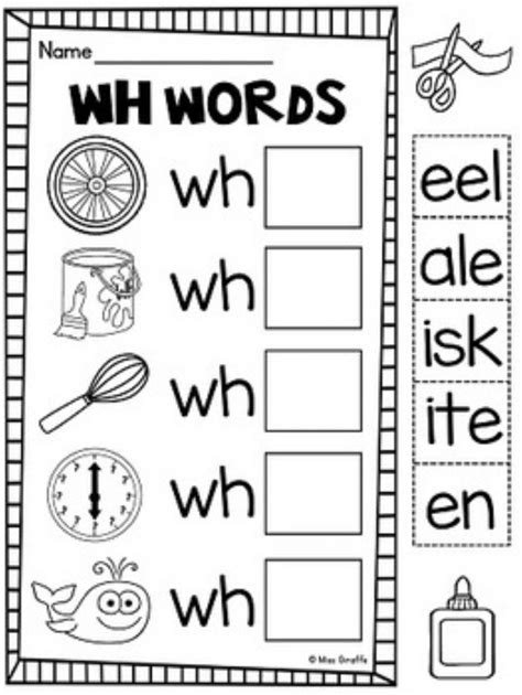 Image result for WH Digraph Worksheet