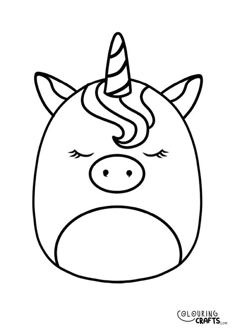 Free Squishmallows Downloadable Colouring Pages - Colouring Crafts
