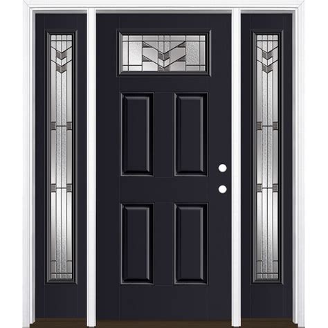 Masonite Frontier 64-in x 80-in x 4-9/16-in Fiberglass 1/4 lite Left ...