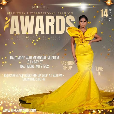 Runway International Fashion Awards, Baltimore War Memorial, 14 October ...