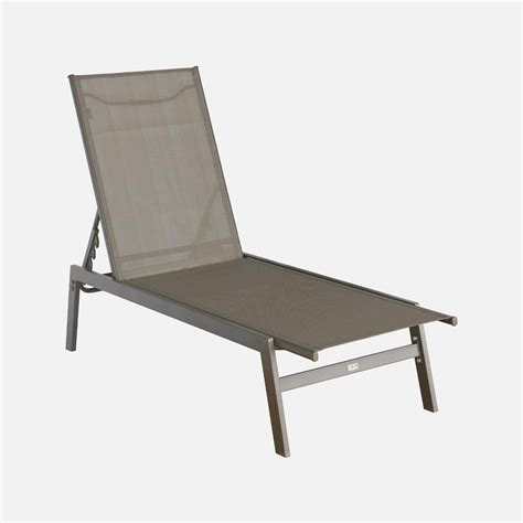 Set 2 Lettini Da Spiaggia Pieghevoli Con Borsa, Schienale Regolabile In 5 Posizioni, Poggiatesta E Tasca Portaoggetti, Grigio Scuro