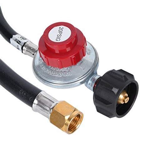 Buy GasSaf 5FT 20 PSI Adjustable High Pressure Propane Regulator with ...