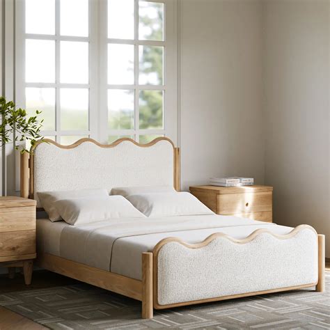 Woodworm Furniture | Wave Solidwood Upholstered Premium Bed – House of ...
