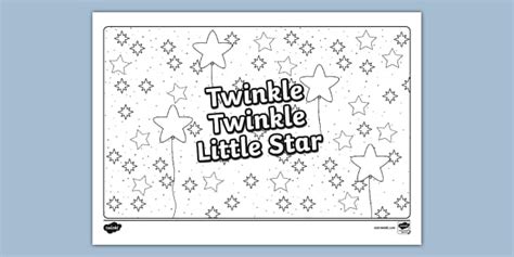 Twinkle Twinkle Little Star Colouring Montage