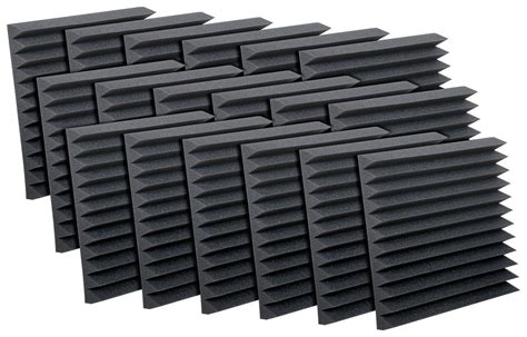 Auralex Acoustics Sound Absorption StudioFoam Wedgies, Charcoal 2" x 12 ...